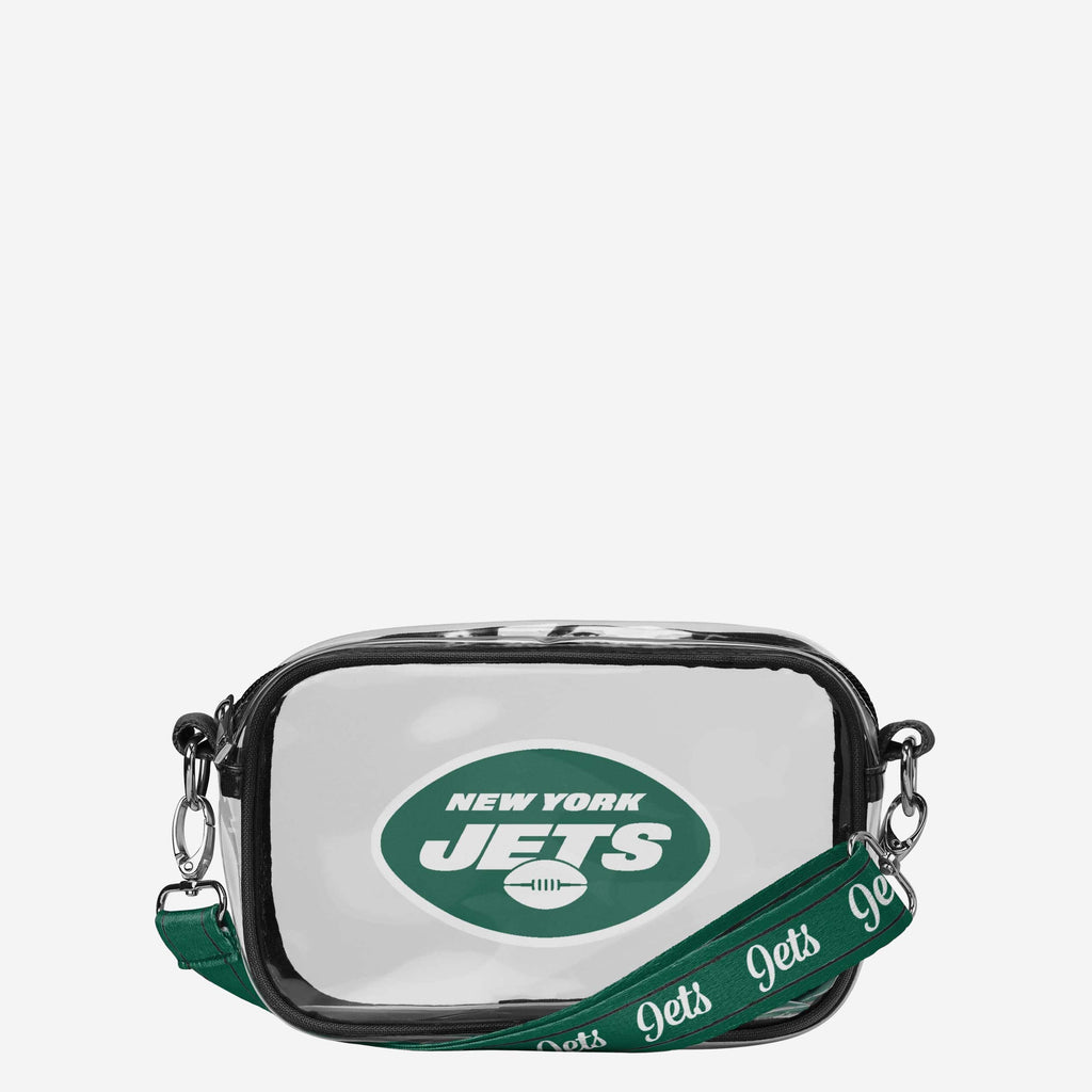 New York Jets Team Stripe Clear Crossbody Bag FOCO