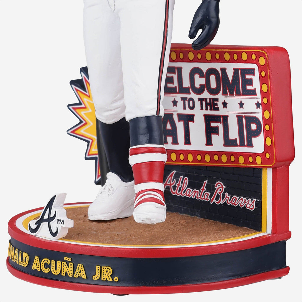 Ronald Acuna Jr Atlanta Braves Retro Jersey Field Stripe Bighead Bobbl FOCO