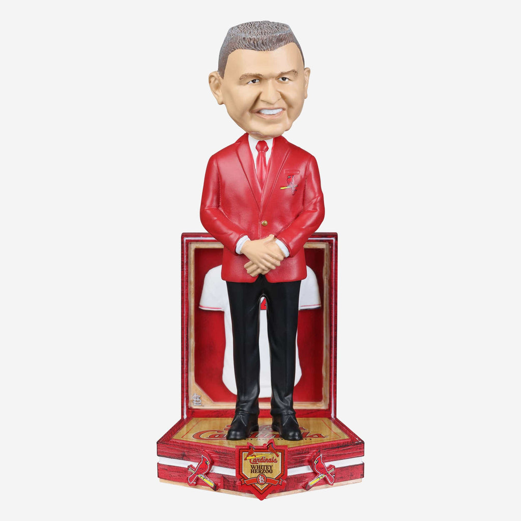 Whitey Herzog St Louis Cardinals Red Jacket Bobblehead Officially Licensed by MLB