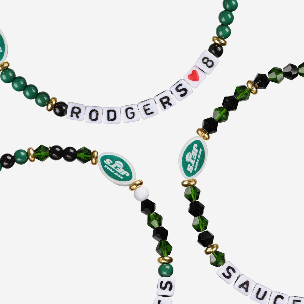 Aaron Rodgers & Sauce Gardner New York Jets 3 Pack Player Friendship  Bracelet