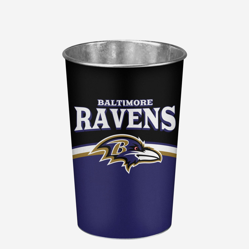 Baltimore Ravens Metal Trash Can