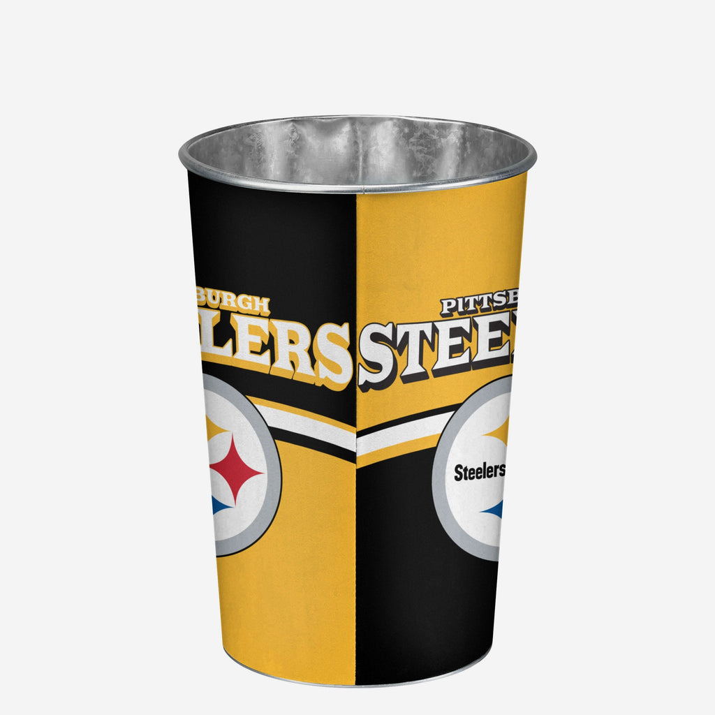 Pittsburgh Steelers Team Stripe Trash Can FOCO