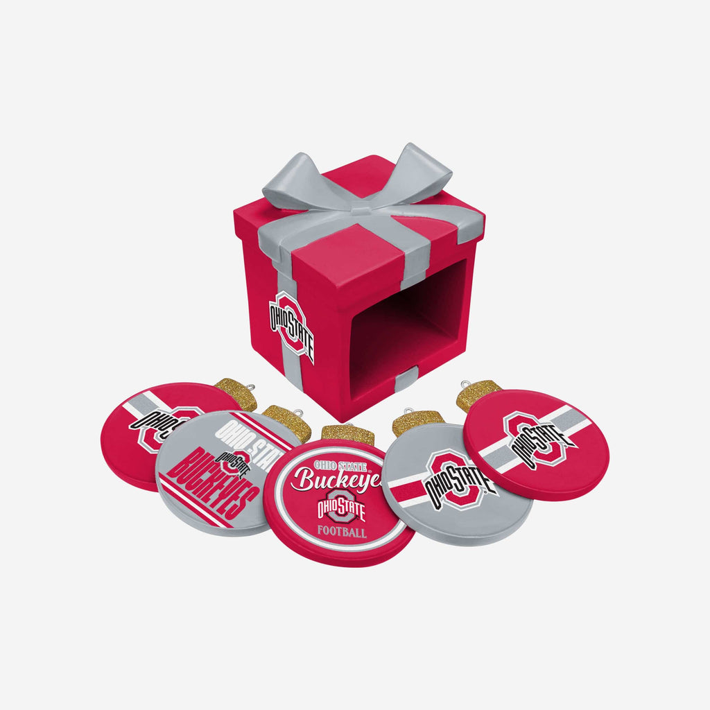 Ohio State Buckeyes 5 Pack Barrel Coaster Set FOCO