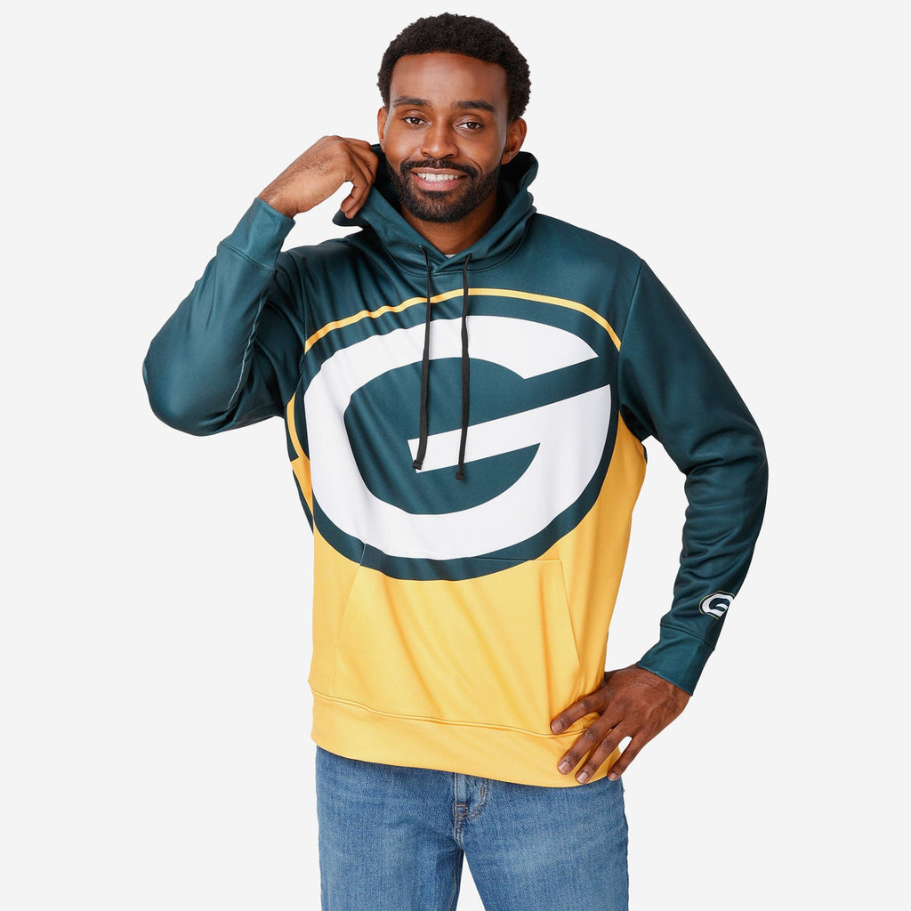 FOCO Green Bay Packers Bold Logo Hoodie, Mens Size: 2XL