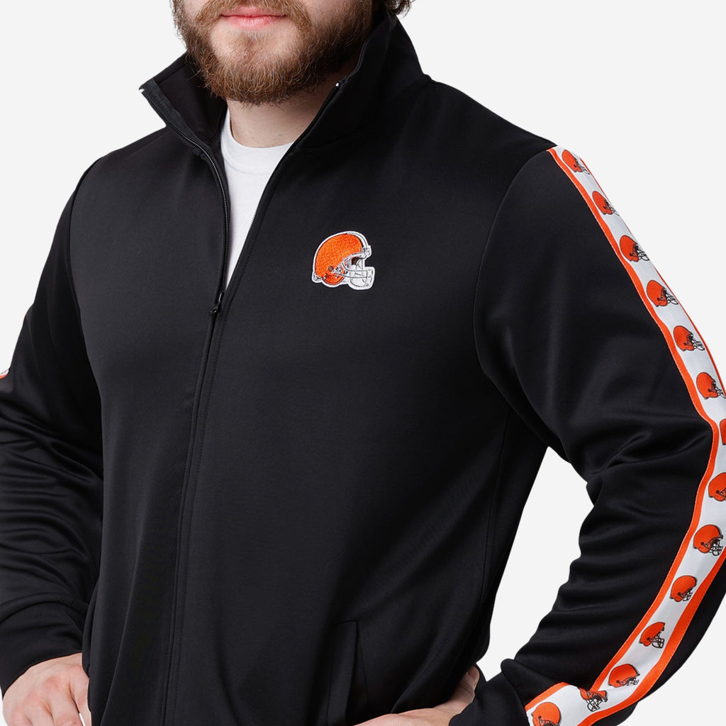 Cleveland Browns Stripe Logo Track Jacket FOCO