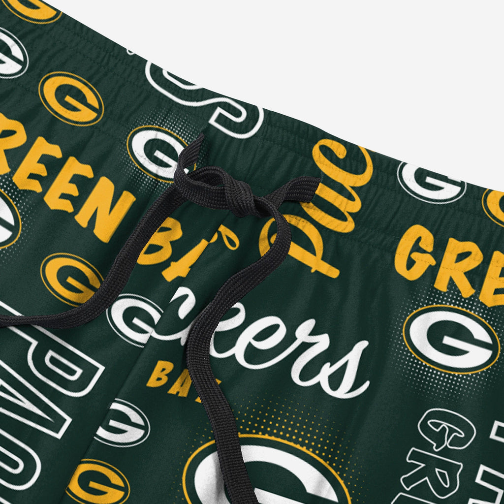 FOCO NFL Green Bay Packers Men's Pajama Shirt and Pants Lounge Set