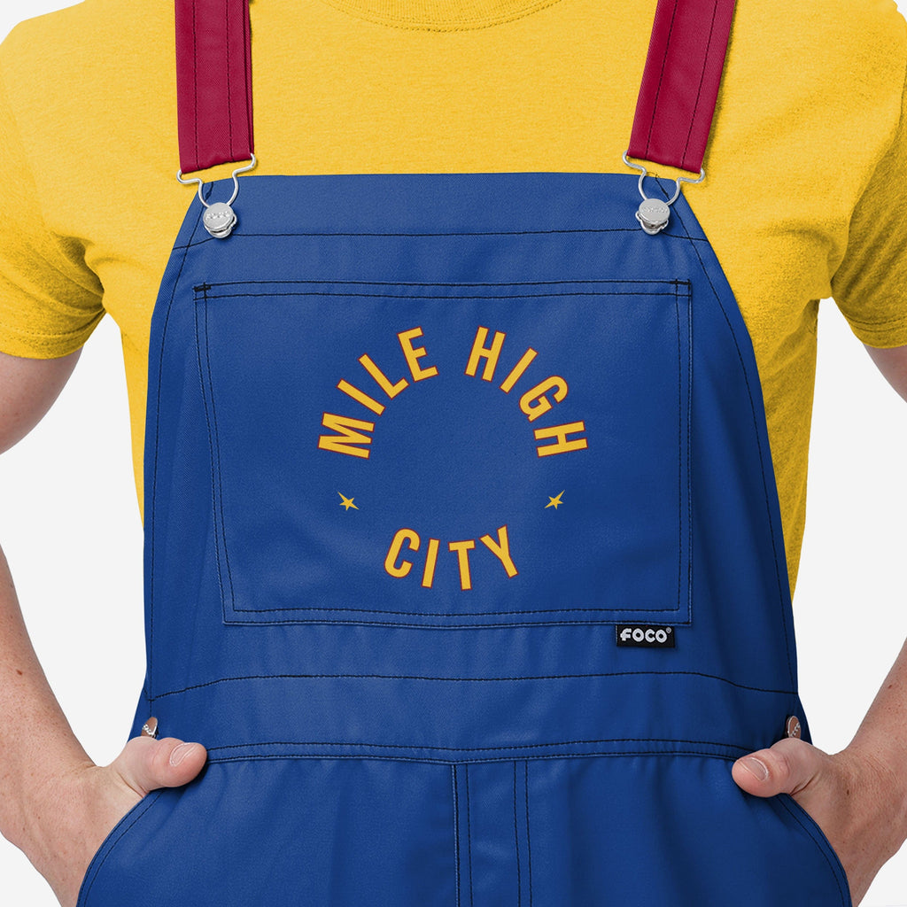 Denver Nuggets Mens Team Stripe Bib Overalls FOCO