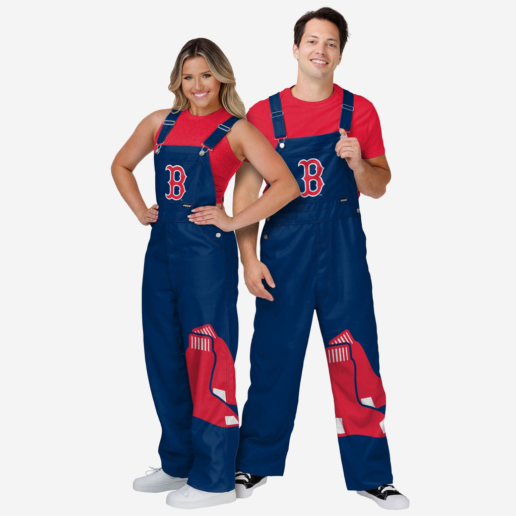 FOCO Boston Red Sox Womens Big Logo Bib Overalls, Size: L