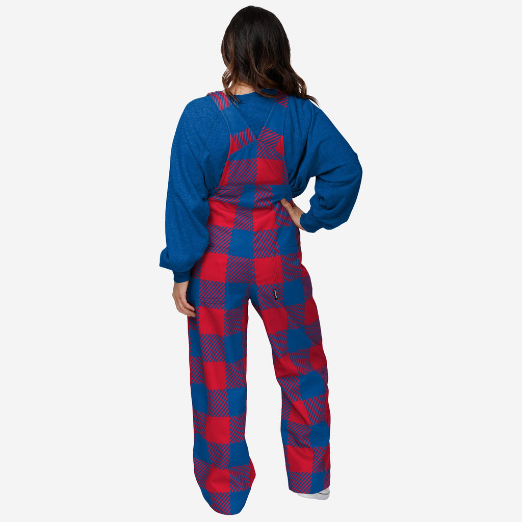 FOCO Buffalo Bills Mens Plaid Bib Overalls, Mens Size: M