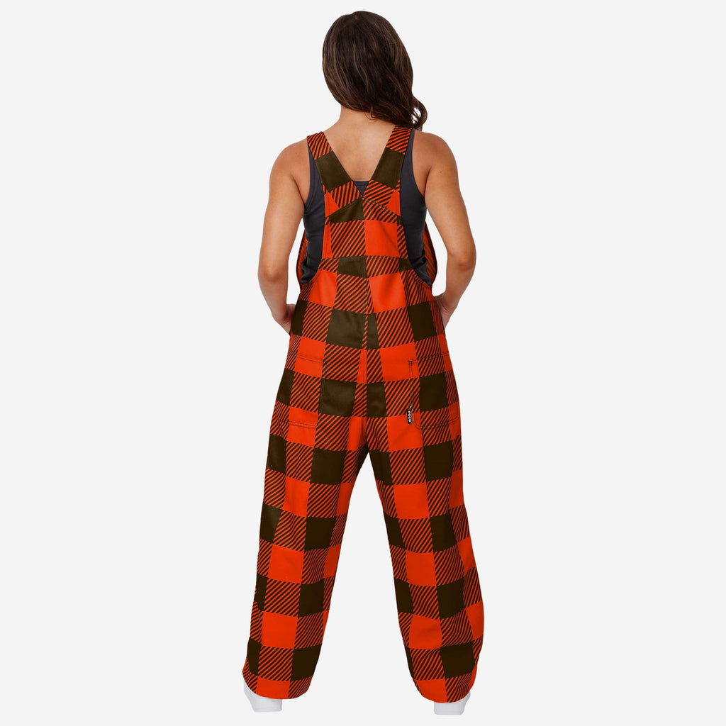 FOCO Cleveland Browns Mens Plaid Bib Overalls, Mens Size: L