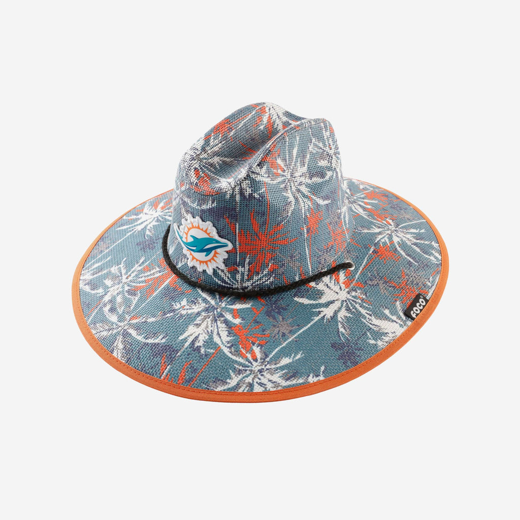 : FOCO Unisex Adult NFL Team Logo Floral Sun Straw Hat