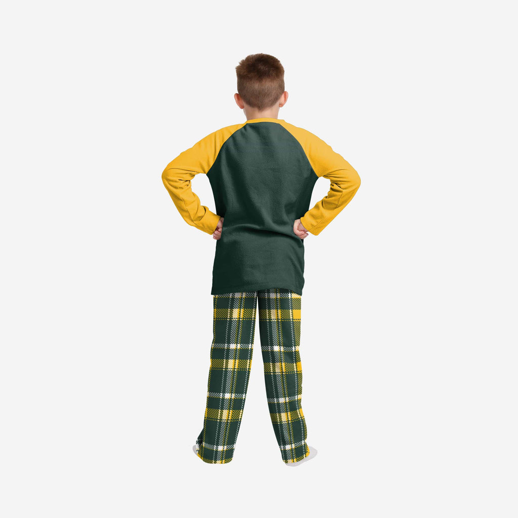 Green Bay Packers Youth Busy Block Family Holiday Pajamas FOCO