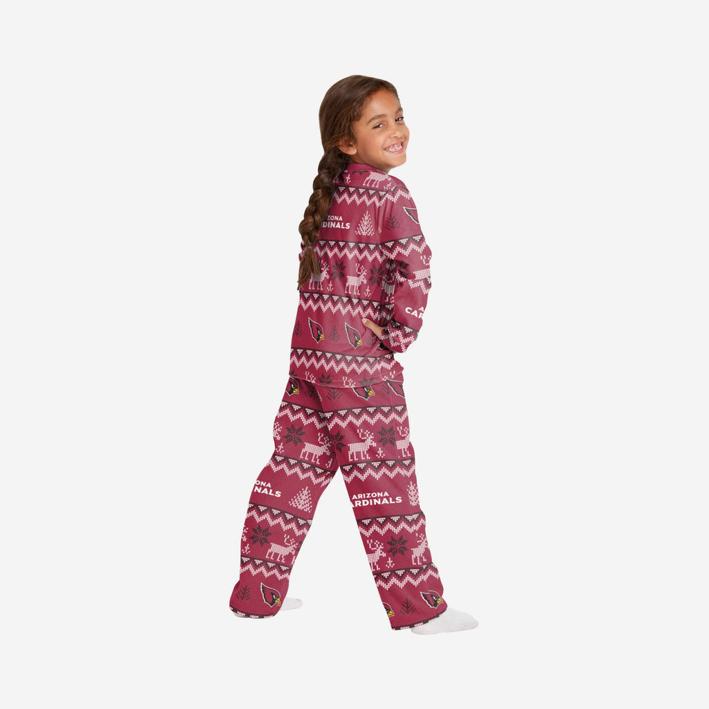 Preschool Cardinal Arizona Cardinals Allover Logo Flannel Pajama Pants