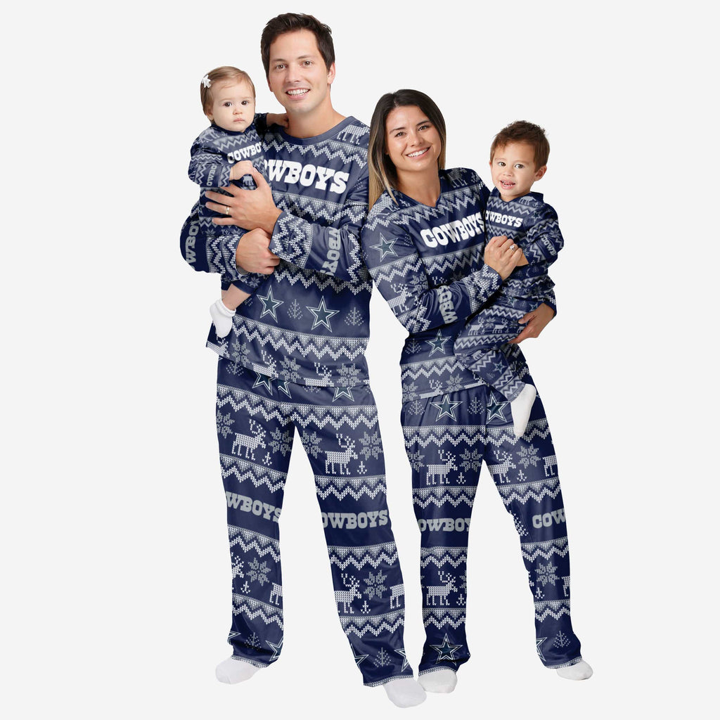 Dallas Cowboys NFL Ugly Pattern Family Holiday Pajamas