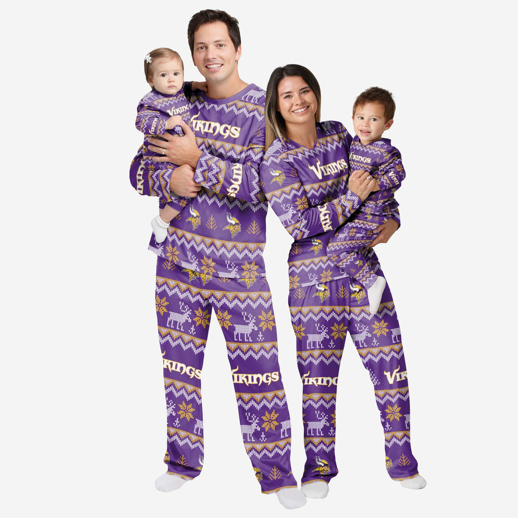 Minnesota Vikings Toddler Family Holiday Pajamas FOCO