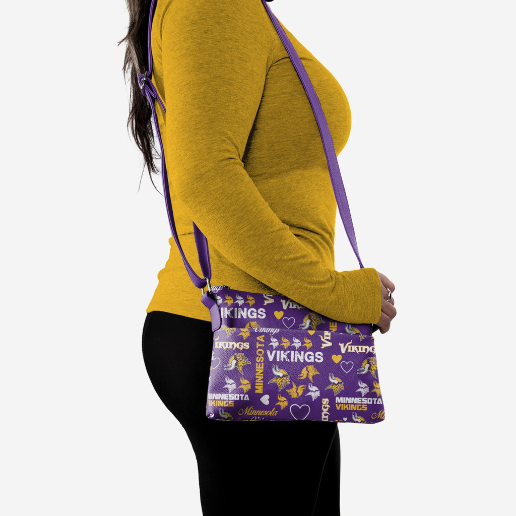 Minnesota Vikings Logo Love Crossbody Purse FOCO