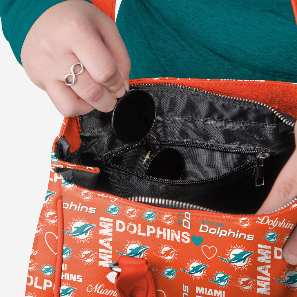 Miami Dolphins NFL Logo Love Crossbody Purse