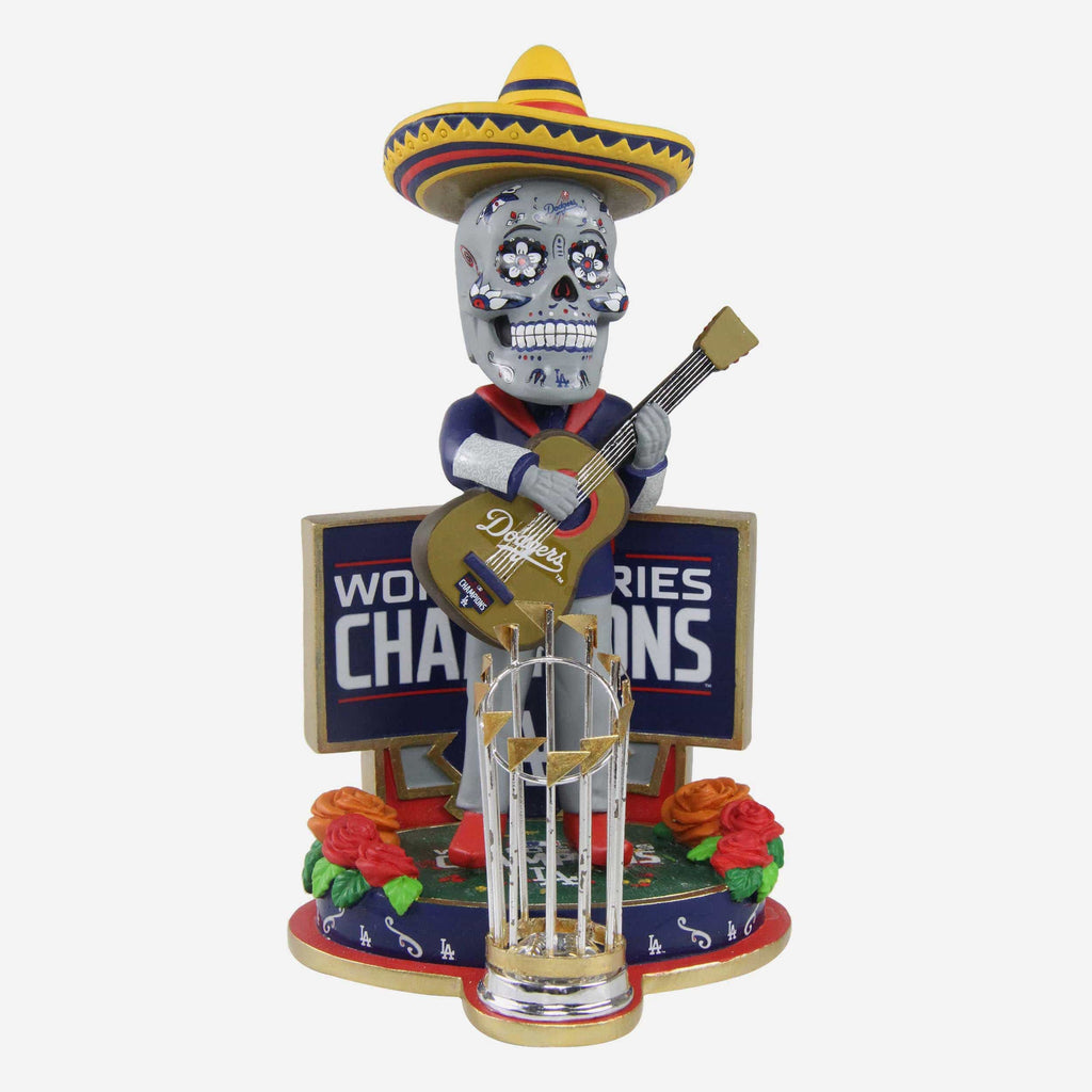 FOCO Los Angeles Dodgers 2020 World Series Champions Day of The Dead T-Shirt, Mens Size: S