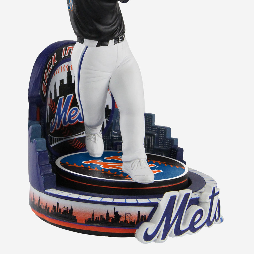 Mike Piazza New York Mets Black Jersey Field Stripe Bighead Bobblehead Officially Licensed by MLB