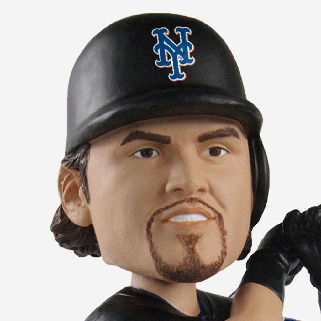Mike Piazza New York Mets Black Jersey Field Stripe Bighead Bobblehead Officially Licensed by MLB