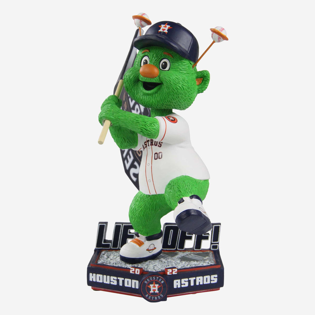 Orbit Houston Astros 2022 World Series Champions Orange Jersey Mascot FOCO