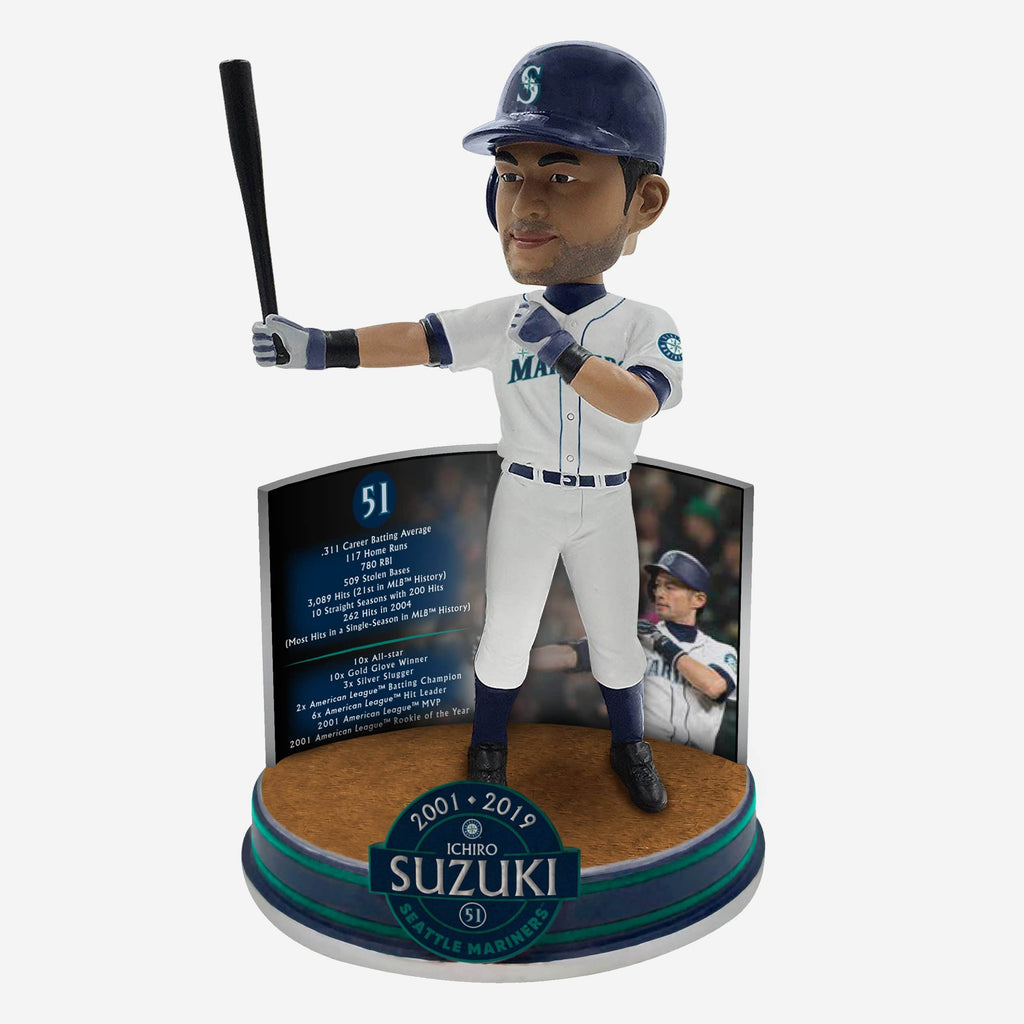 Ichiro Suzuki Miami Marlins 3000 Hit Bobblehead FOCO