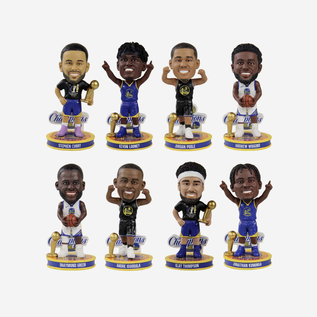 Golden State Warriors 2022 NBA Champions Mini Bobblehead Boxed Set FOCO