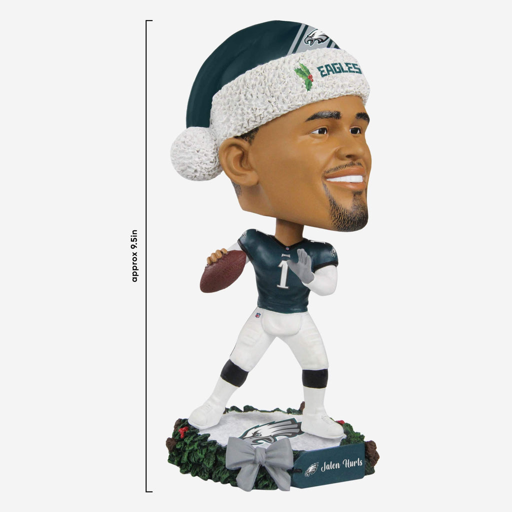 Jalen Hurts Philadelphia Eagles Holiday Wreath Bighead Bobblehead FOCO