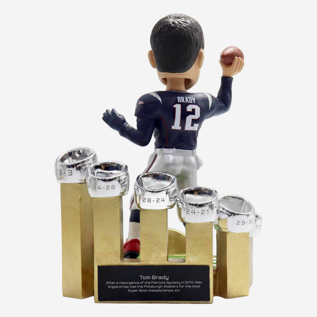 Tom Brady 6 Rings Bobblehead Foco 6X Super Bowl Champion 20/1008