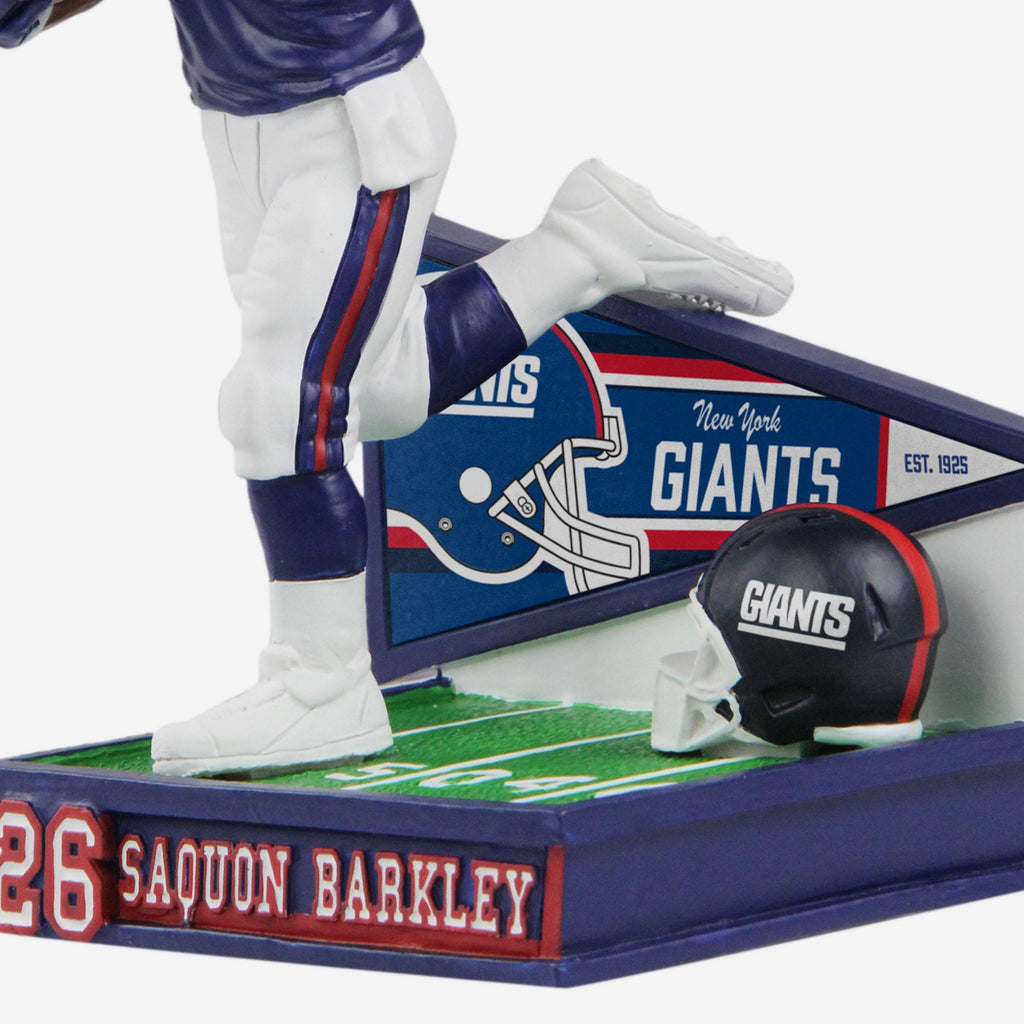 Saquon Barkley New York Giants Field Stripe Mini Bighead Bobblehead FOCO