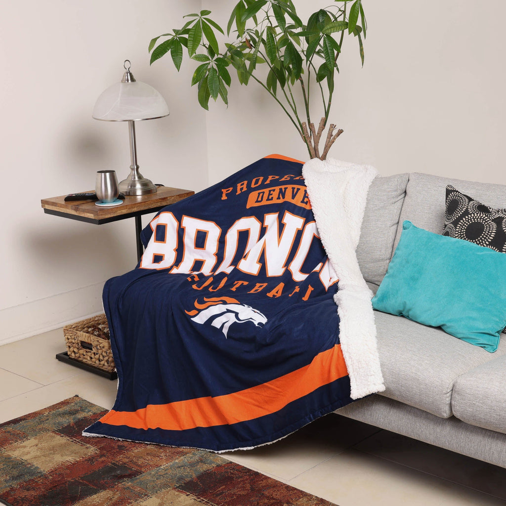 Cleveland Browns Team Property Sherpa Plush Throw Blanket FOCO