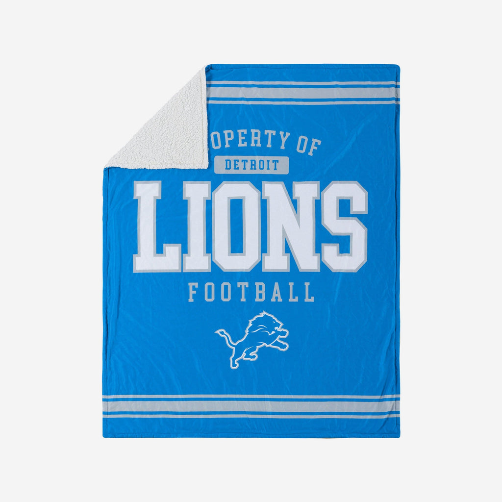 Football Fan Shop Detroit Lions 50 x 60 Sherpa Blanket