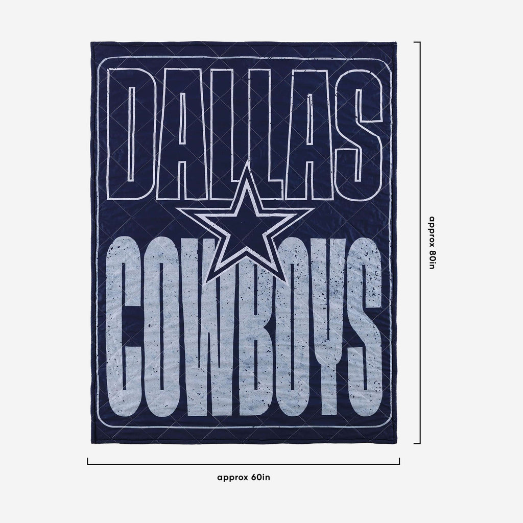 Dallas Cowboys Big Game Sherpa Lined Throw Blanket Foco