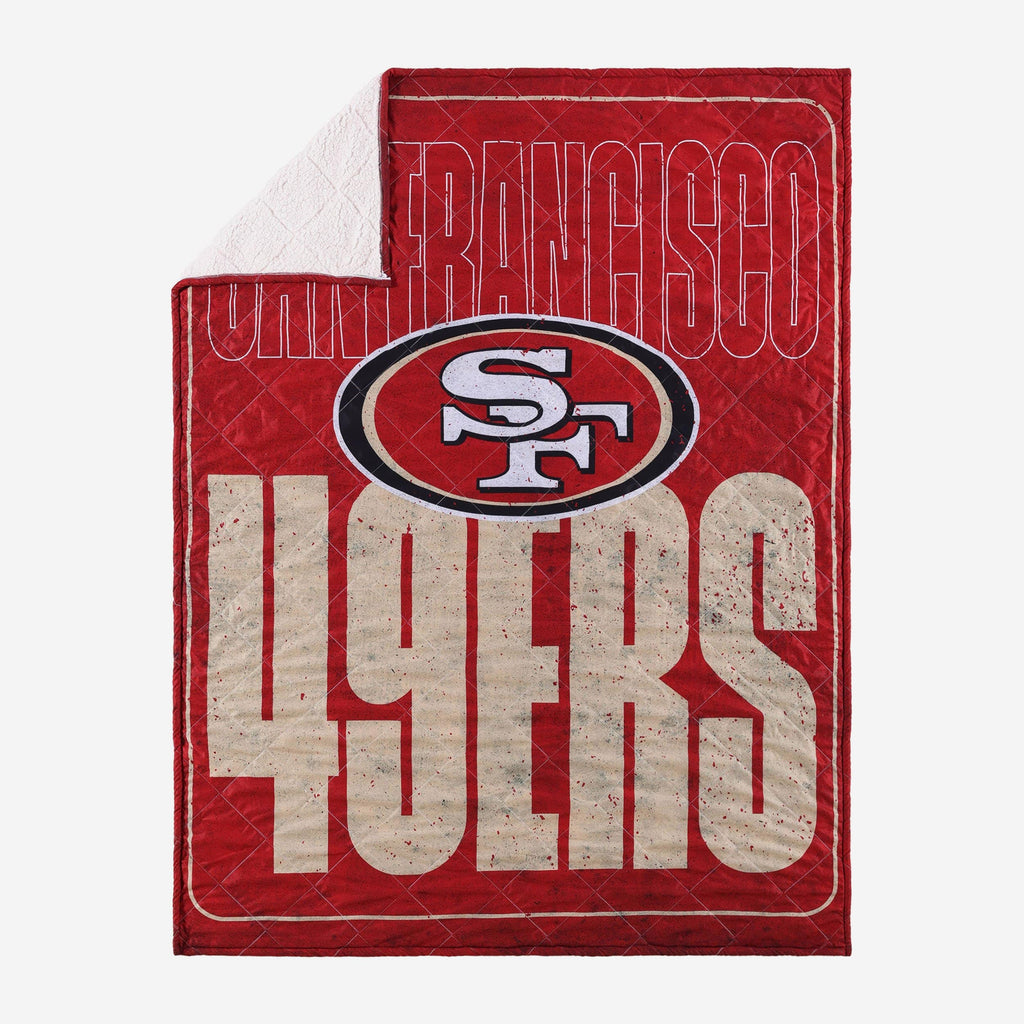 San Francisco 49ers Throw Blanket | Denali Home Collection 60”X50”