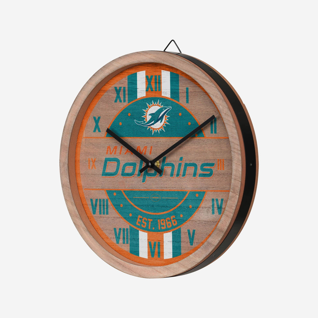 Miami Dolphins Barrel Wall Clock FOCO