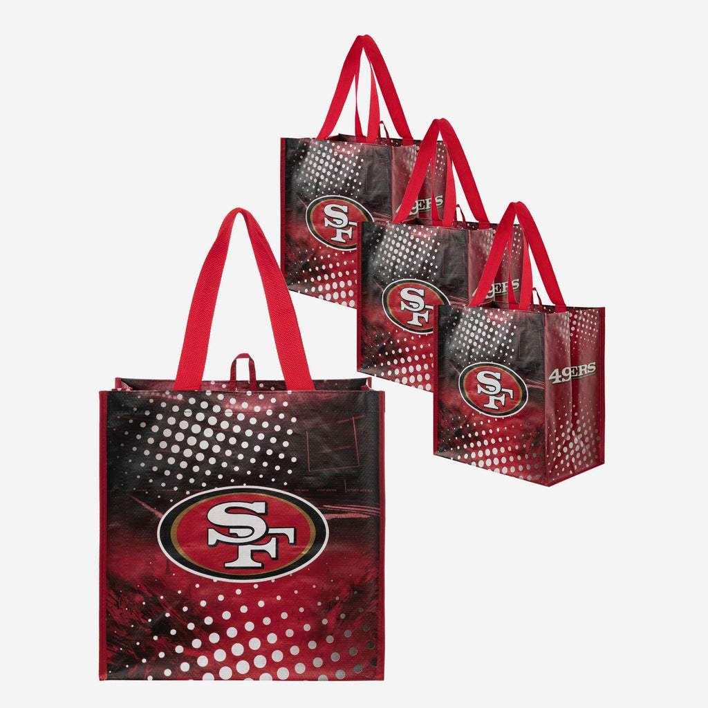 San Francisco 49ers 4 Pack Reusable Shopping Bags