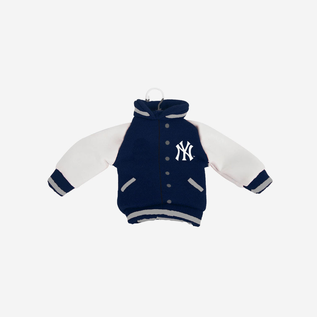 New York Yankees Varsity Navy Blue and White Jacket - HJacket