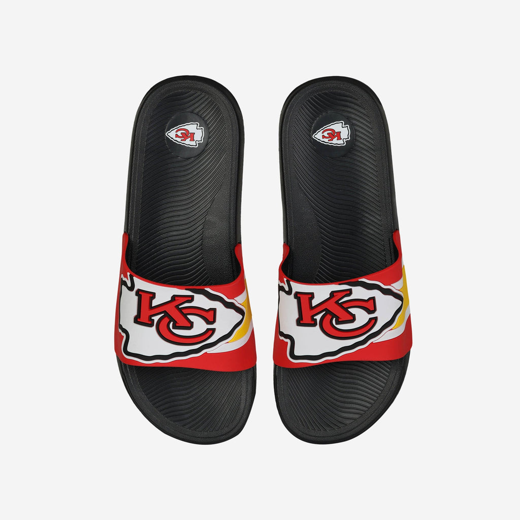 Kansas City Chiefs Striped Big Logo Raised Slide FOCO