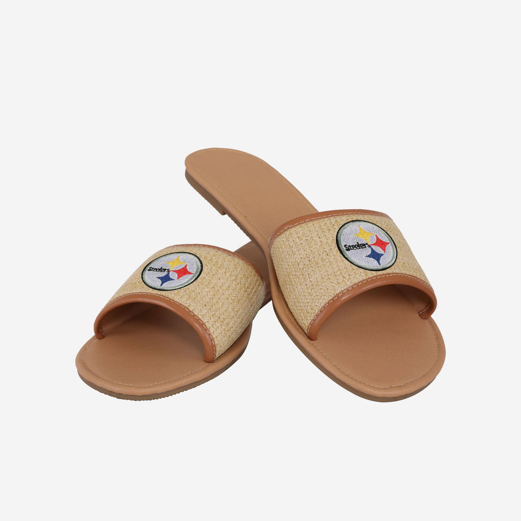 Pittsburgh Steelers Womens Straw Slide