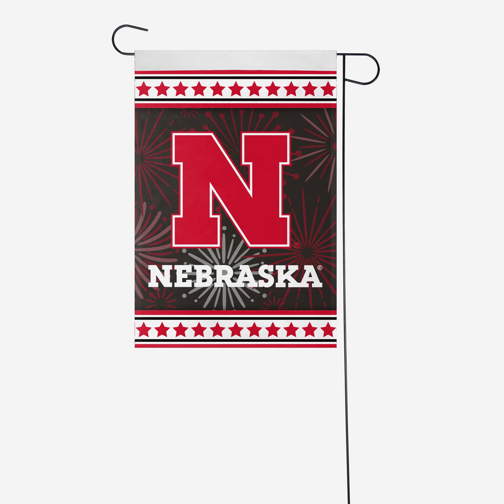 Nebraska Cornhuskers Americana Garden Flag Foco