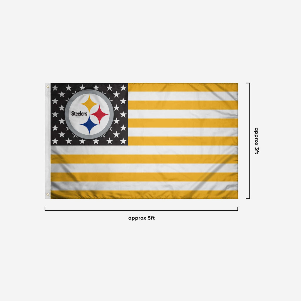 Pittsburgh Steelers American Stars Horizontal Flag FOCO