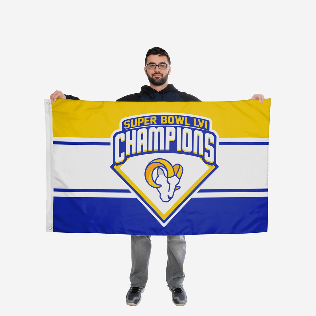 Los Angeles Rams Super Bowl LVI Champions Car Flag FOCO