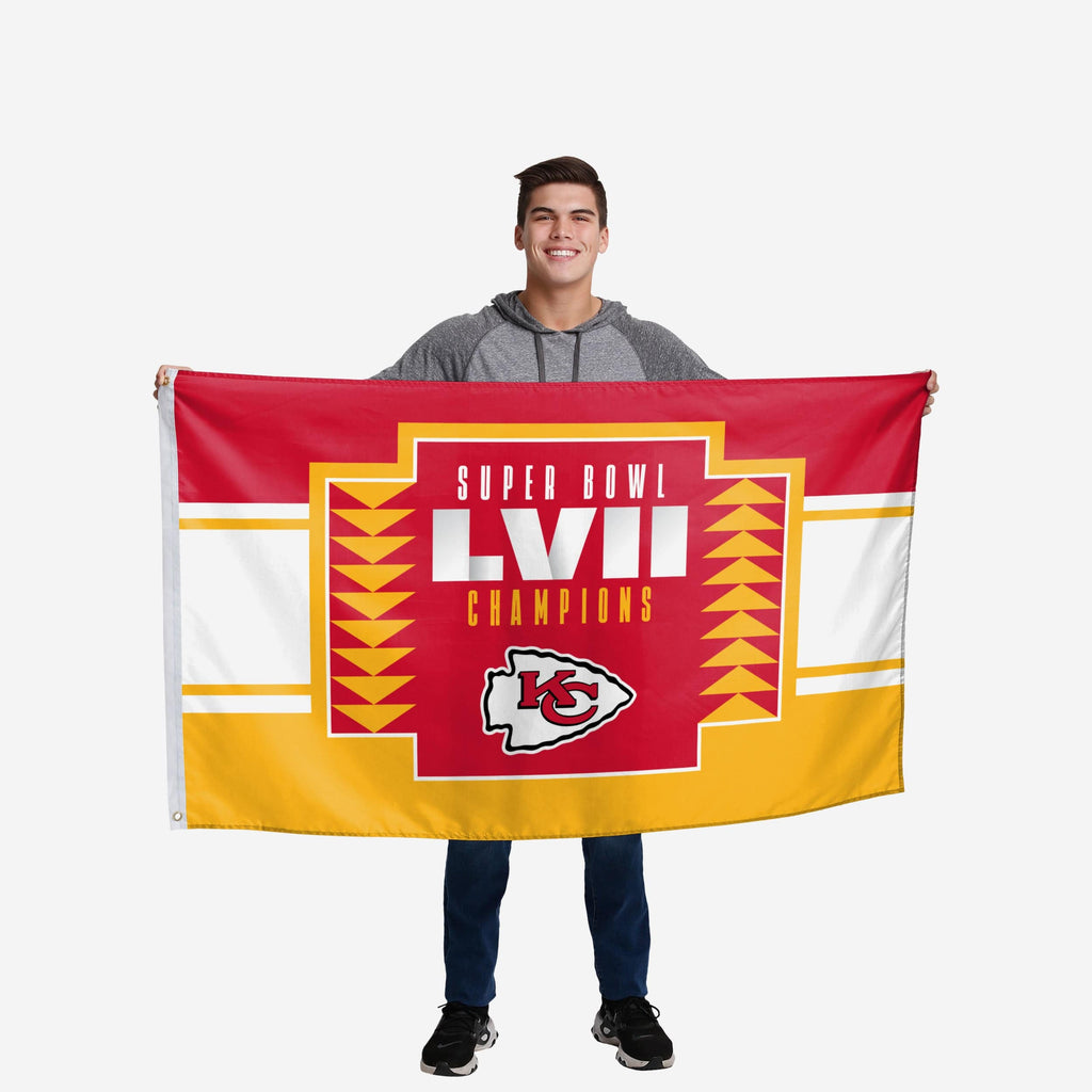 Kansas City Chiefs Super Bowl IV and Liv Champions Flag