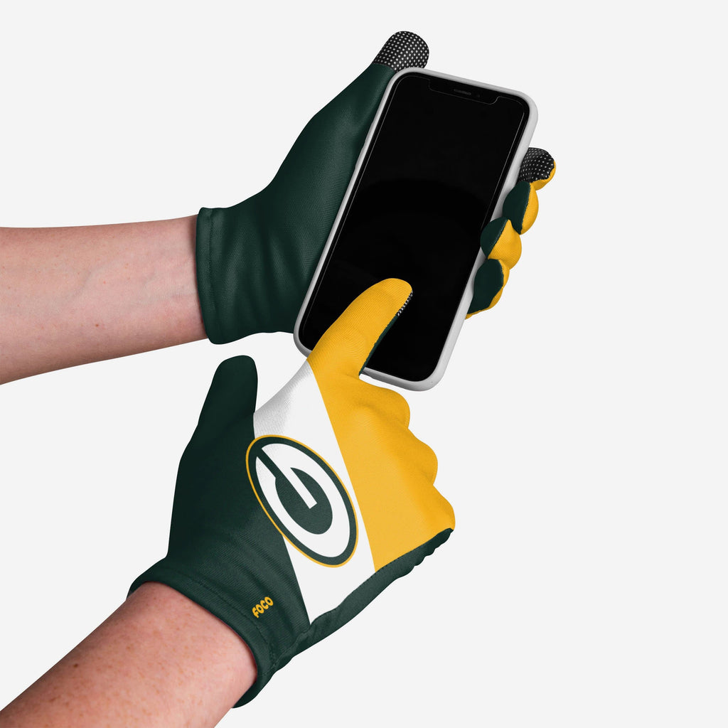 Green Bay Packers 2 Pack Reusable Stretch Gloves FOCO