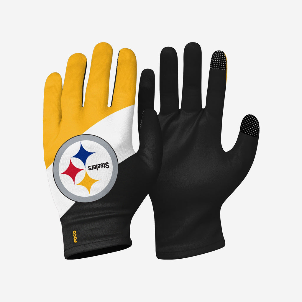 : FOCO NFL Team Acrylic Stripe Knit Stretch Gloves with