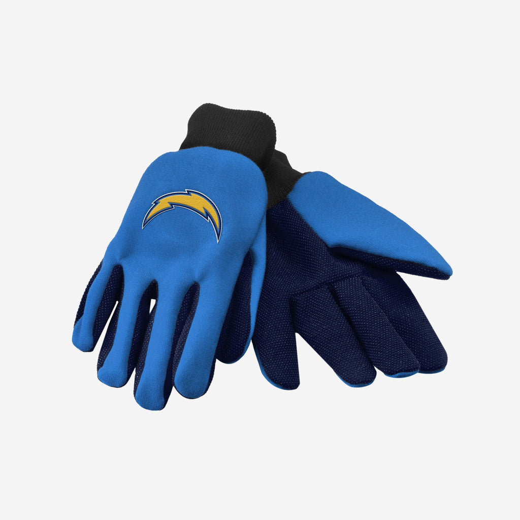 Los Angeles Chargers Colored Palm Utility Gloves Foco