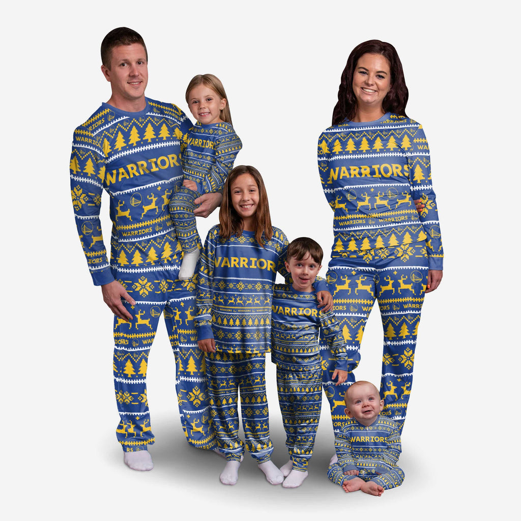 Golden State Warriors Family Holiday Pajamas FOCO