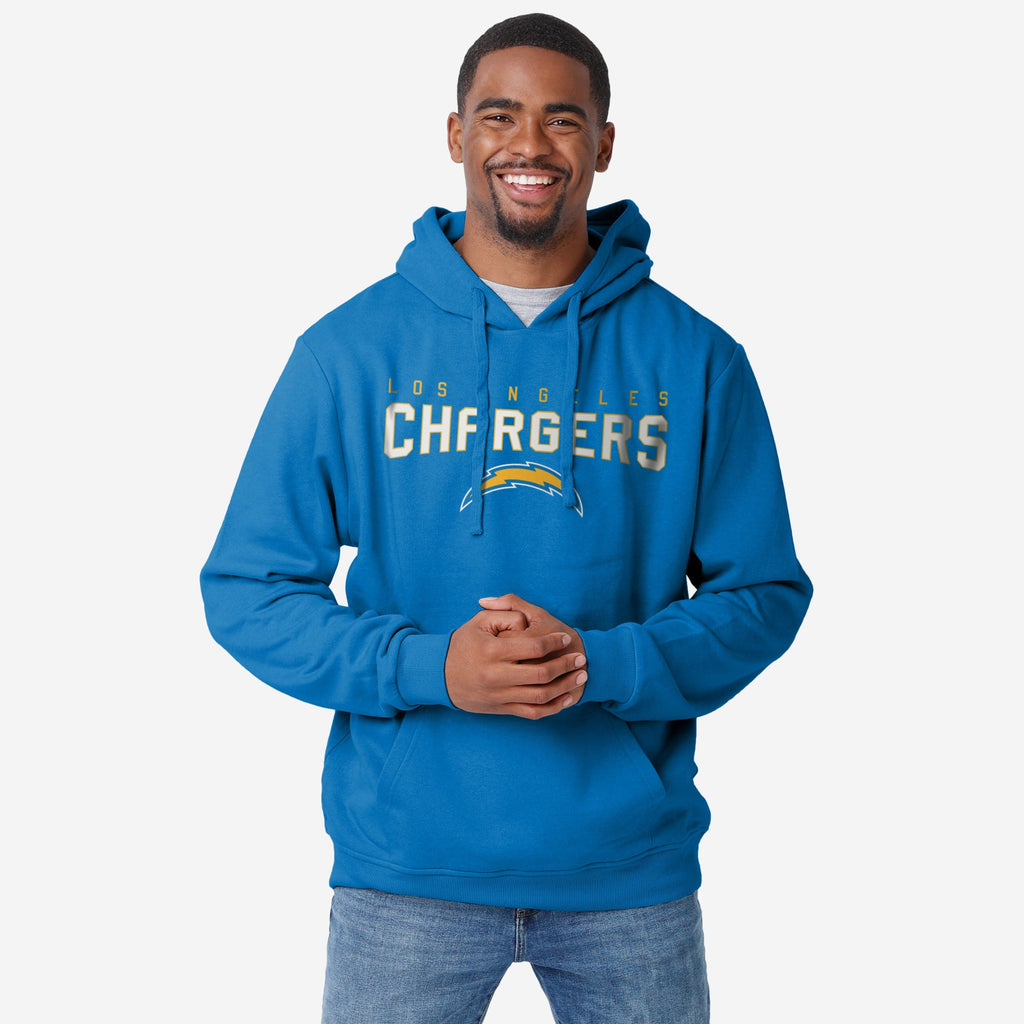 Outerstuff Youth Powder Blue Los Angeles Chargers Team Logo Pullover Hoodie Size: Large