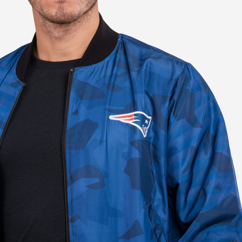 New England Patriots Camo Bomber Jacket, Mens Size: XL