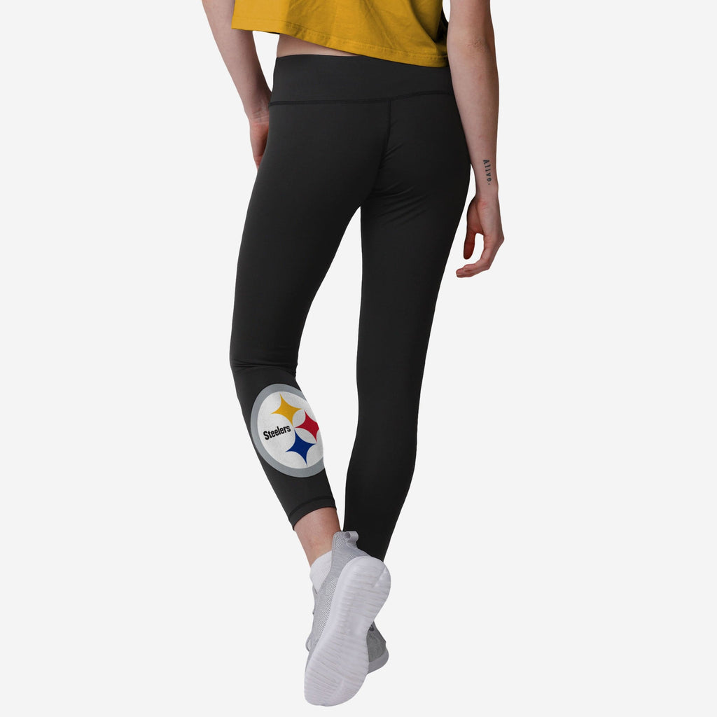 Pittsburgh Steelers Womens Calf Logo Black Legging